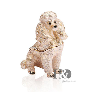 Beautiful Poodle Love Small Jewellery Box FigurineHome Decor