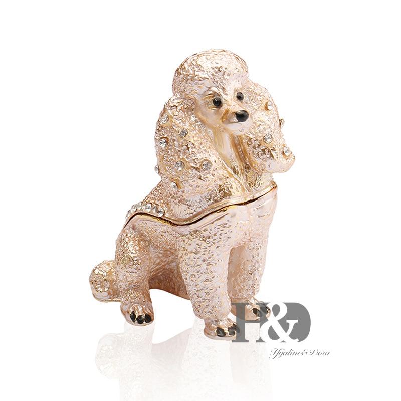 Beautiful Poodle Love Small Jewellery Box FigurineHome Decor