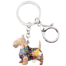 Load image into Gallery viewer, Beautiful Scottish Terrier Love Enamel Keychains-Accessories-Accessories, Dogs, Keychain, Scottish Terrier-Brown-4