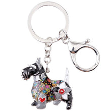 Load image into Gallery viewer, Beautiful Scottish Terrier Love Enamel Keychains-Accessories-Accessories, Dogs, Keychain, Scottish Terrier-Gray-6
