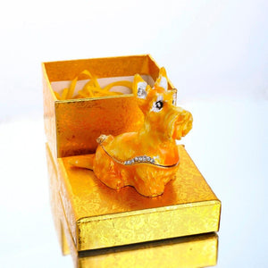 Beautiful Scottish Terrier Love Small Jewellery Box FigurineHome Decor