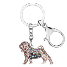 Load image into Gallery viewer, Beautiful Shar Pei Love Enamel Keychains-Accessories-Accessories, Dogs, Keychain, Shar Pei-Brown-7