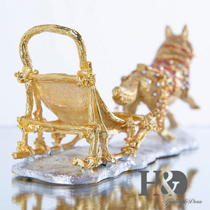 Beautiful Siberian Husky Love Small Jewellery Box FigurineHome Decor