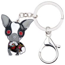 Load image into Gallery viewer, Beautiful Sitting Chihuahua Puppy Love Enamel Keychains-Accessories-Accessories, Chihuahua, Dogs, Keychain-Black-6