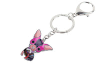 Load image into Gallery viewer, Beautiful Sitting Chihuahua Puppy Love Enamel Keychains-Accessories-Accessories, Chihuahua, Dogs, Keychain-9