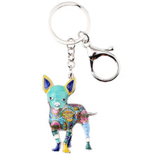 Load image into Gallery viewer, Beautiful Standing Chihuahua Love Enamel Keychains-Accessories-Accessories, Chihuahua, Dogs, Keychain-Blue-5