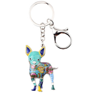 Beautiful Standing Chihuahua Love Enamel Keychains-Accessories-Accessories, Chihuahua, Dogs, Keychain-Blue-5