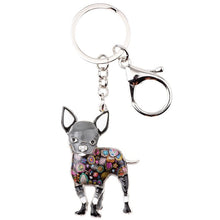 Load image into Gallery viewer, Beautiful Standing Chihuahua Love Enamel Keychains-Accessories-Accessories, Chihuahua, Dogs, Keychain-Black-6