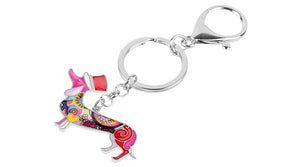 Beautiful Top Hat Dachshund Love Enamel Keychains-Accessories-Accessories, Dachshund, Dogs, Keychain-7