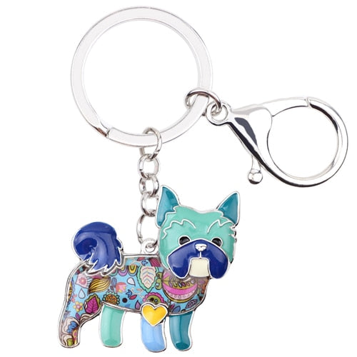 Beautiful Yorkshire Terrier Love Enamel Keychains-Accessories-Accessories, Dogs, Keychain, Yorkshire Terrier-Blue-2
