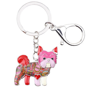 Beautiful Yorkshire Terrier Love Enamel Keychains-Accessories-Accessories, Dogs, Keychain, Yorkshire Terrier-Pink-4