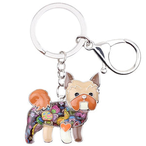 Beautiful Yorkshire Terrier Love Enamel Keychains-Accessories-Accessories, Dogs, Keychain, Yorkshire Terrier-Brown-6