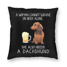 Load image into Gallery viewer, Image of a cutest dachshund cushion cover