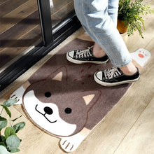 Load image into Gallery viewer, Belly Flop Corgi and Shiba Inu Love Doormats-Home Decor-Bathroom Decor, Corgi, Dogs, Doormat, Home Decor, Rugs, Shiba Inu-Shiba Inu-One Size-2
