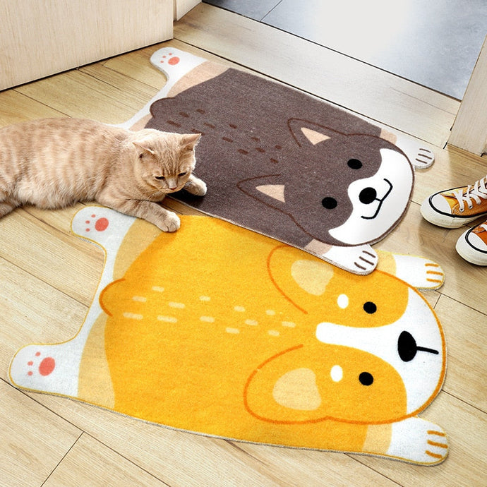 Belly Flop Corgi and Shiba Inu Love Doormats-Home Decor-Bathroom Decor, Corgi, Dogs, Doormat, Home Decor, Rugs, Shiba Inu-1
