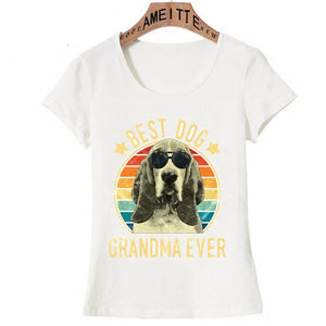 Best Basset Hound Grandma Ever Womens T Shirt-Apparel-Apparel, Basset Hound, Dogs, T Shirt, Z1-2