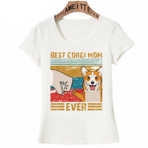 Best Corgi Mom Ever Womens T-Shirt-Apparel-Apparel, Corgi, Dogs, Shirt, T Shirt, Z1-6