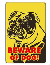 Load image into Gallery viewer, Beware of Black Labrador Tin Sign Board - Series 1Sign BoardEnglish Bulldog - Beware of DogOne Size