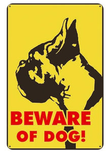 Beware of Dog Tin Sign Boards - Series 1Sign BoardBoxer - Beware of DogOne Size