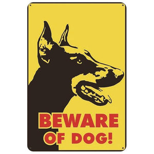 Beware of Dog Tin Sign Boards - Series 1Sign BoardDoberman Face - Beware of DogOne Size