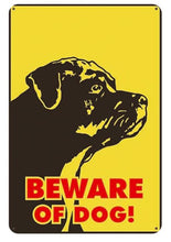 Load image into Gallery viewer, Beware of German Shepherd Tin Sign Board - Series 1Sign BoardBlack Labrador - Beware of DogOne Size