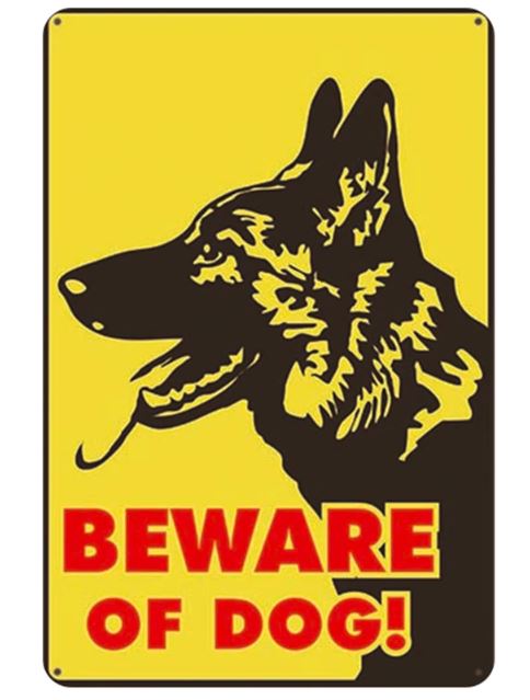 Beware of German Shepherd Tin Sign Board - Series 1Sign BoardGerman Shepherd - Beware of DogOne Size