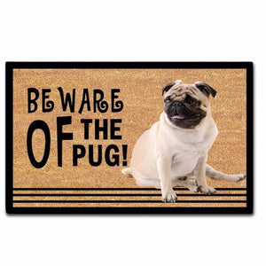 Image of a Beware of the Pug Doormat