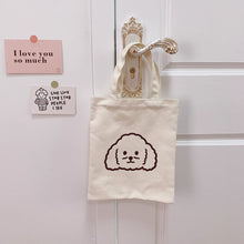 Load image into Gallery viewer, Bichon Frise Love Canvas Tote Bags-Accessories-Accessories, Bags, Bichon Frise, Dogs-6