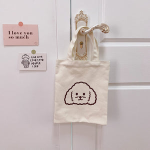 Bichon Frise Love Canvas Tote Bags-Accessories-Accessories, Bags, Bichon Frise, Dogs-6