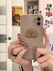 Bichon Frise Love Soft Plush iPhone Case-Cell Phone Accessories-Accessories, Bichon Frise, Dogs, iPhone Case-3