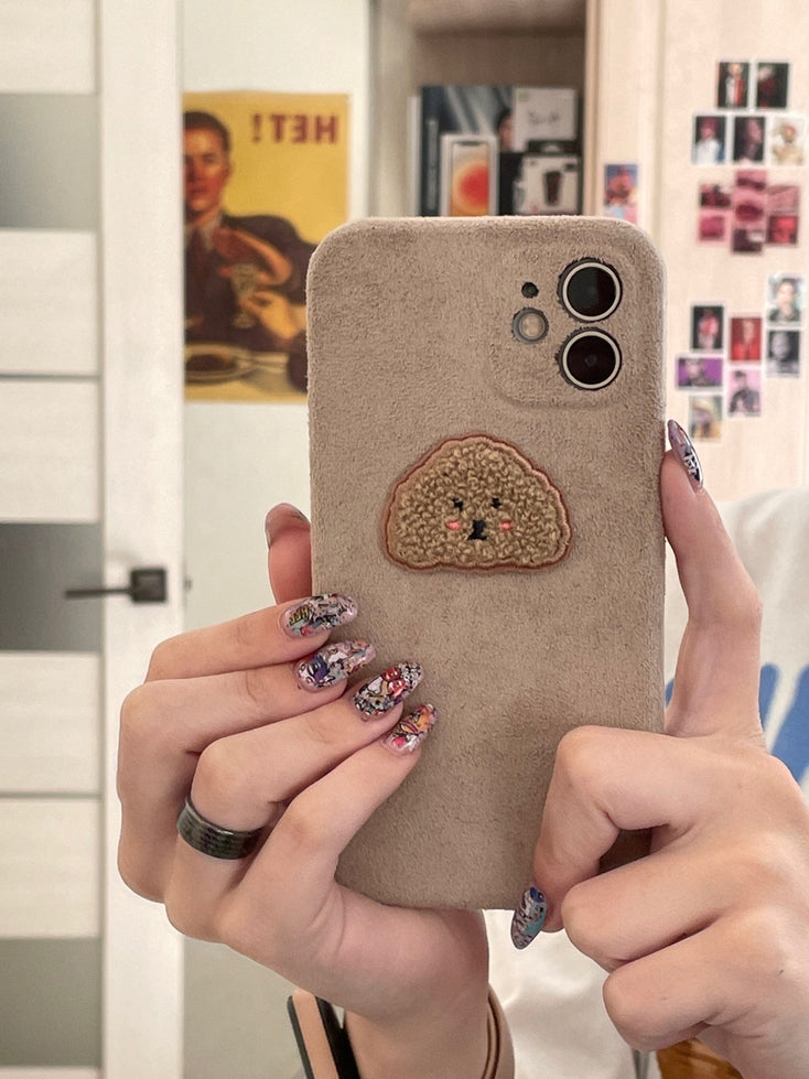 Bichon Frise Love Soft Plush iPhone Case-Cell Phone Accessories-Accessories, Bichon Frise, Dogs, iPhone Case-3