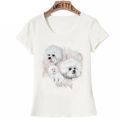 Image of a super cute and timeless Bichon Frise t-shirt