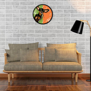 Black and Tan Chihuahua Love Wall Clock-Home Decor-Chihuahua, Dogs, Home Decor, Wall Clock-13