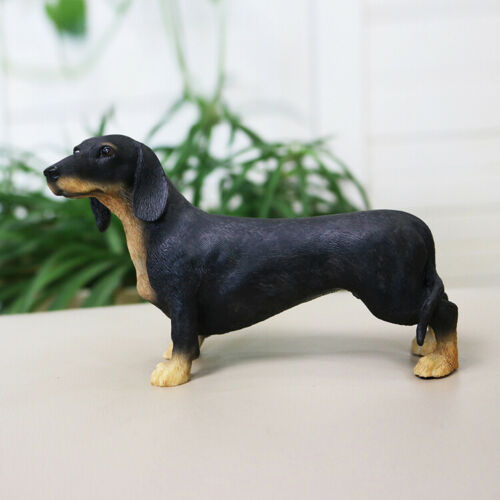 Black and Tan Dachshund Love Lifelike Statue Figurine