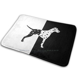 Black and White Dalmatian Love Floor Rug-Home Decor-Dalmatian, Dogs, Home Decor, Rugs-Black and White-Small-2