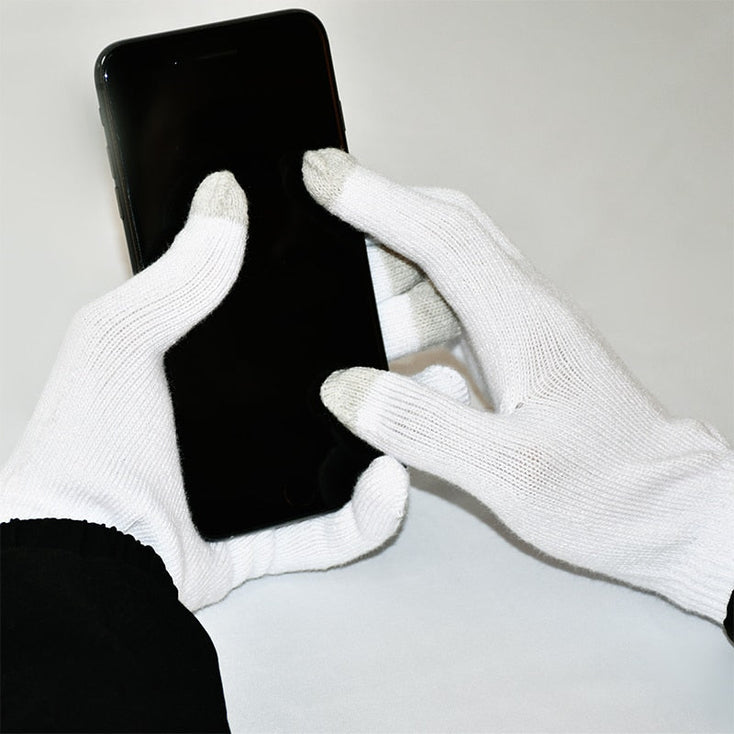 Black and White Doggo Love Touch Screen Gloves - Bull Terrier and Labrador-Accessories-Accessories, Bull Terrier, Dogs, Gloves, Labrador-2