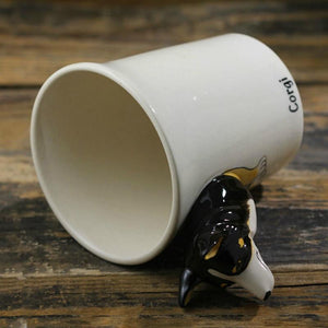 Black Corgi Love 3D Ceramic CupMug