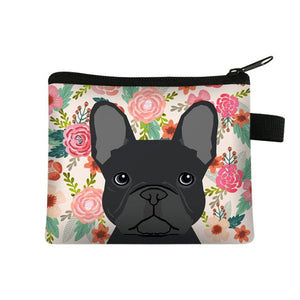 Black French Bulldog in Bloom Coin Purse-Accessories-Accessories, Bags, Dogs, French Bulldog-6