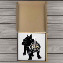 Load image into Gallery viewer, Black French Bulldog Love Vinyl Wall Clock-Home Decor-Dogs, French Bulldog, Home Decor, Wall Clock-10