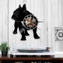 Load image into Gallery viewer, Black French Bulldog Love Vinyl Wall Clock-Home Decor-Dogs, French Bulldog, Home Decor, Wall Clock-11