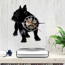 Load image into Gallery viewer, Black French Bulldog Love Vinyl Wall Clock-Home Decor-Dogs, French Bulldog, Home Decor, Wall Clock-12