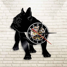 Load image into Gallery viewer, Black French Bulldog Love Vinyl Wall Clock-Home Decor-Dogs, French Bulldog, Home Decor, Wall Clock-13