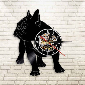 Black French Bulldog Love Vinyl Wall Clock-Home Decor-Dogs, French Bulldog, Home Decor, Wall Clock-13