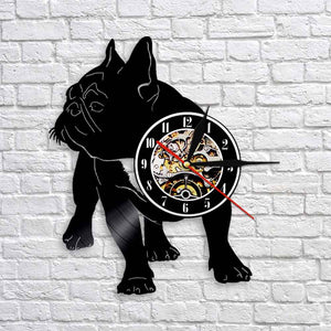 Black French Bulldog Love Vinyl Wall Clock-Home Decor-Dogs, French Bulldog, Home Decor, Wall Clock-4