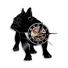 Load image into Gallery viewer, Black French Bulldog Love Vinyl Wall Clock-Home Decor-Dogs, French Bulldog, Home Decor, Wall Clock-6