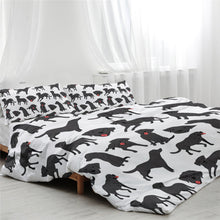 Load image into Gallery viewer, Image of a beautiful black labrador bedding set