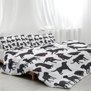 Image of a beautiful black labrador bedding set