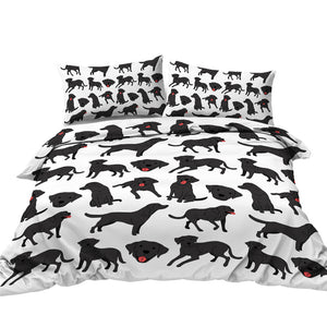 Black Labrador Love Duvet Cover and Pillow Cases Bedding Set-Home Decor-Bedding, Black Labrador, Dogs, Home Decor, Labrador-3