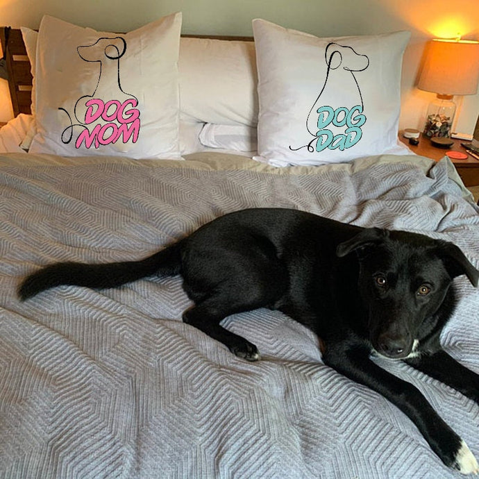Black Labrador Mom and Dad Matching Cushion Covers-Home Decor-Black Labrador, Cushion Cover, Dogs, Home Decor, Labrador-1