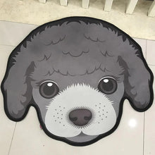 Load image into Gallery viewer, Image of a super cute black poodle rug in black poodle face